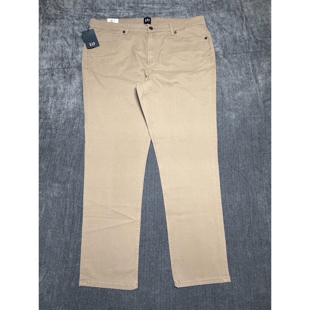 NWT Gap Slim Fit Stretch Twill Pants Men's 40x30 Khaki Zip-Fly Classic 5-Pockets